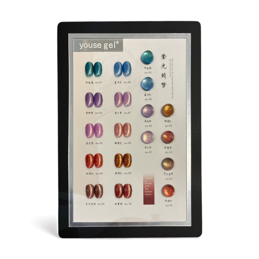 Youse Gel Cat Eye Set – 10 Colors (15ml Each) + Shade Card
