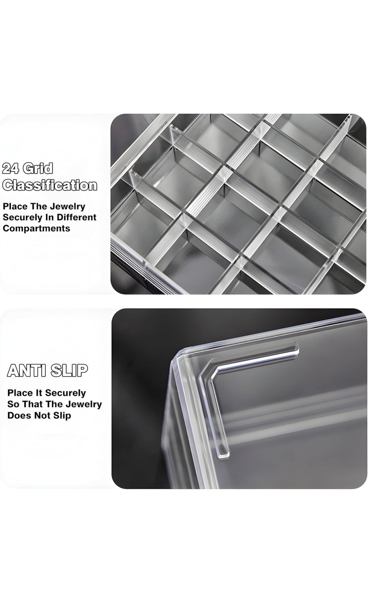 3 Layer Acrylic Storage Box/ Accessories’s Storage Nail Art Bows/ Charms
