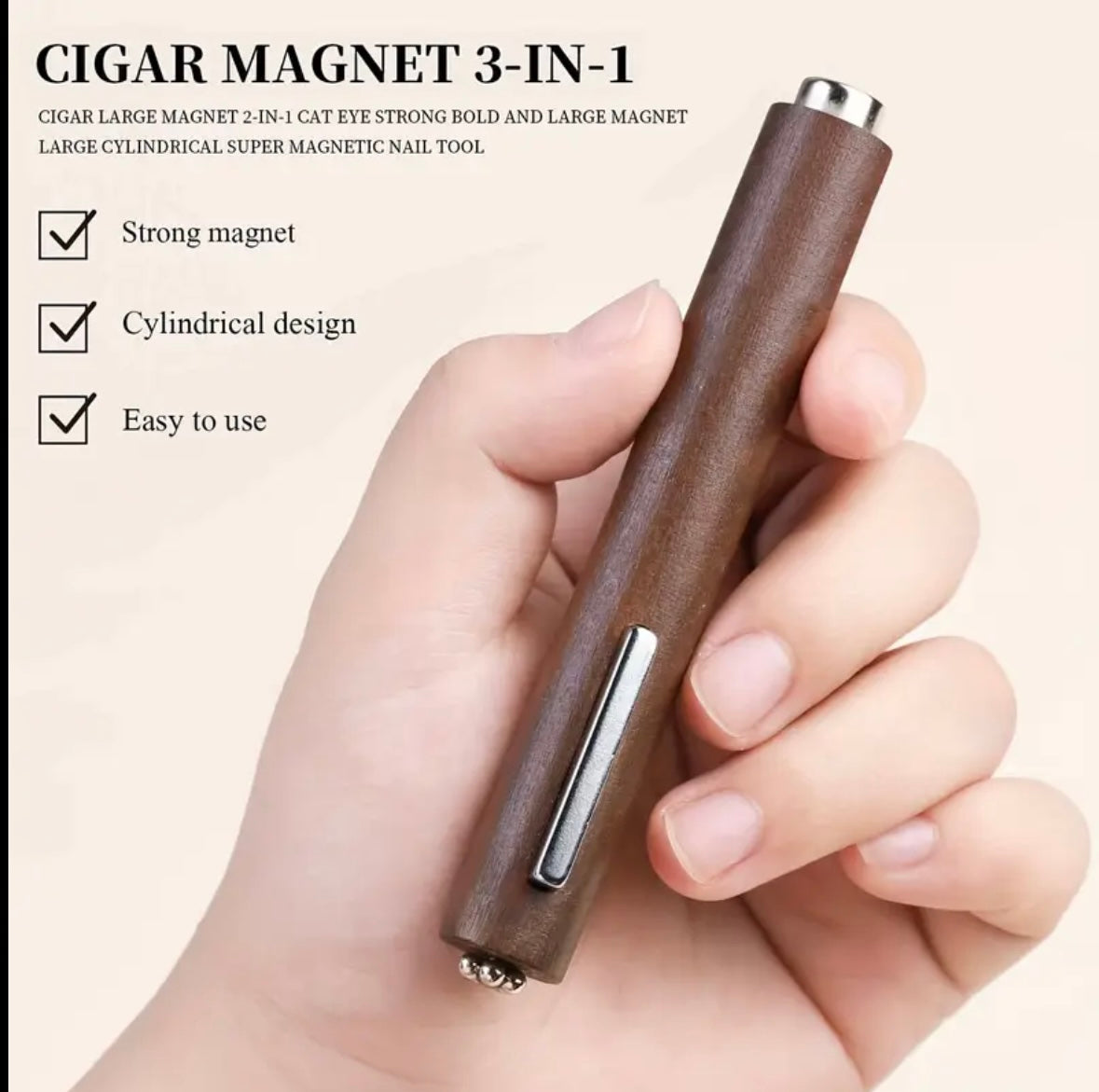 Wooden Cat Eye Magnet 3in1