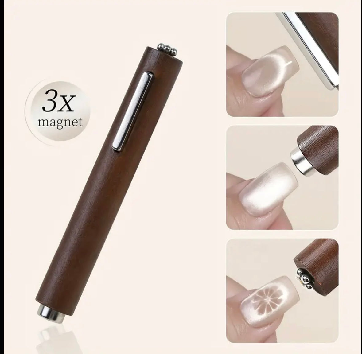 Wooden Cat Eye Magnet 3in1