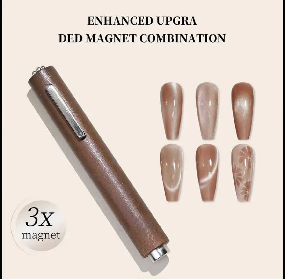 Wooden Cat Eye Magnet 3in1