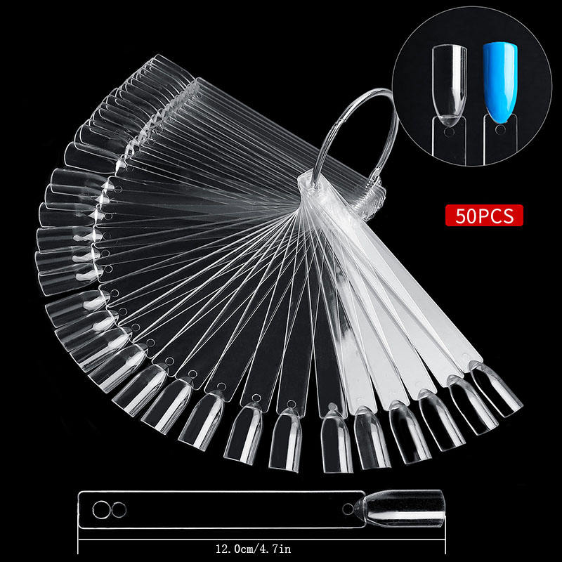 Nail Display with Ring (50 Transparent Square Sticks)
