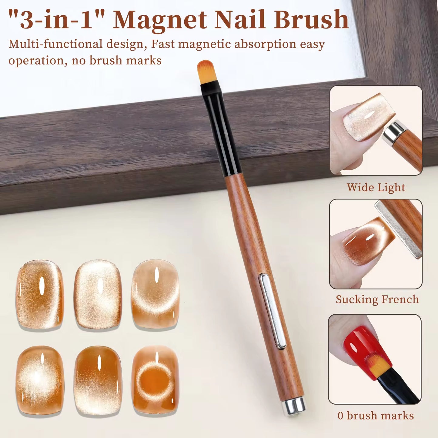 3-in-1 Magnet Nail Brush - Single