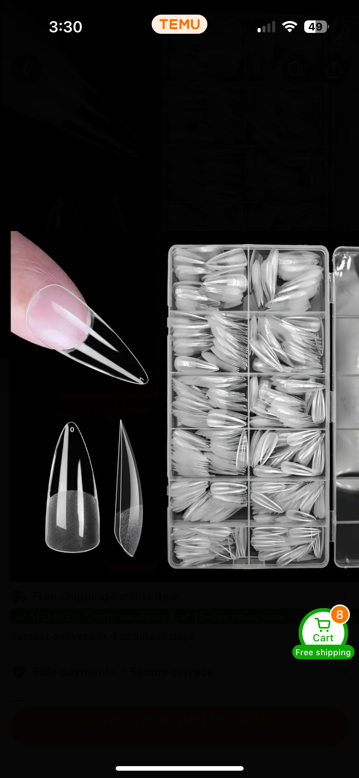 Venalisa Soft Gel Tips Short Stiletto