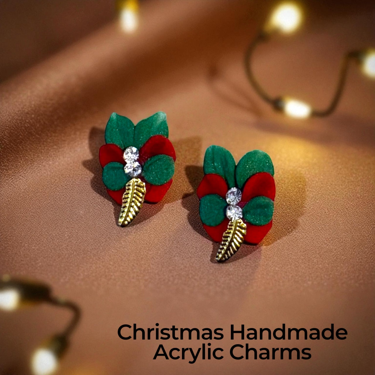 Christmas Handmade Acrylic Charms (Pair)