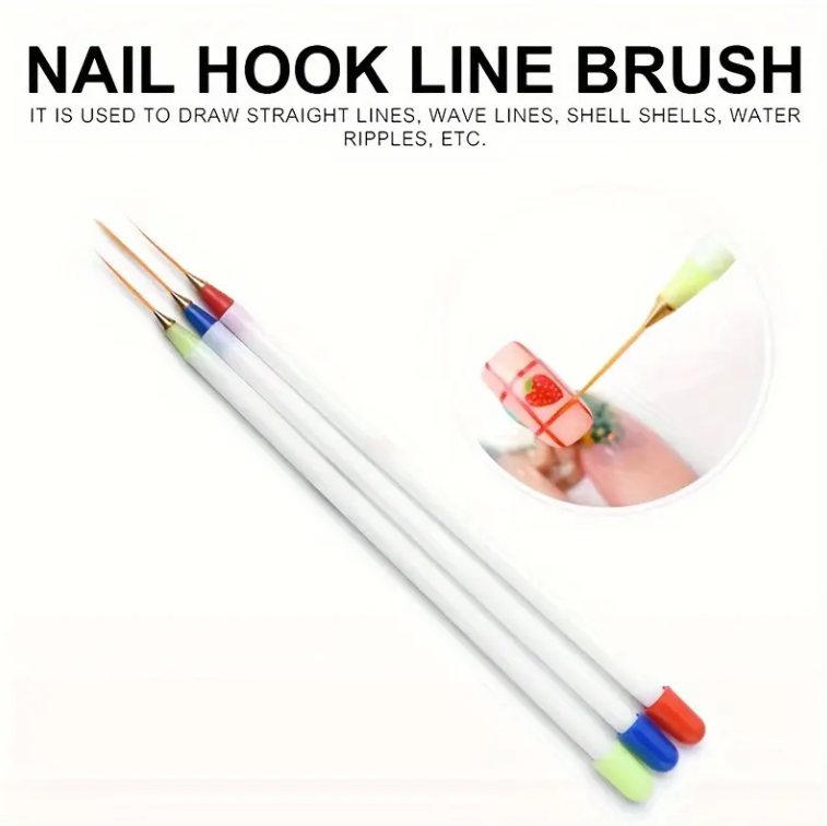3pc Striper Brush Set