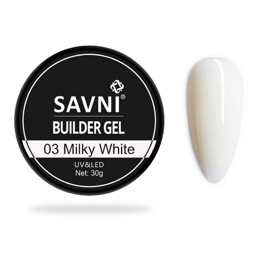 Savni Builder Gel - Milky White (30gm)