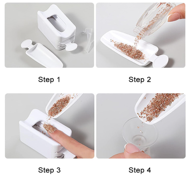 Nail Powder Recycling Box With Scoop