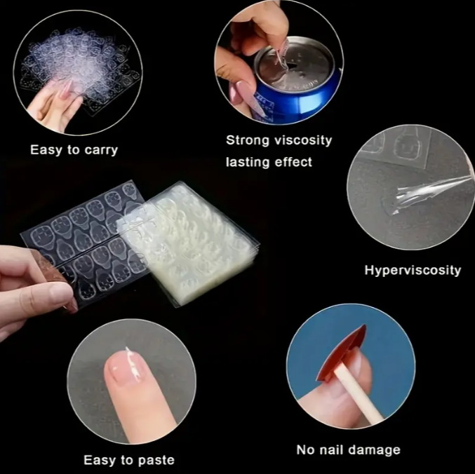 Press-On Glue Tabs-10 Sheets
