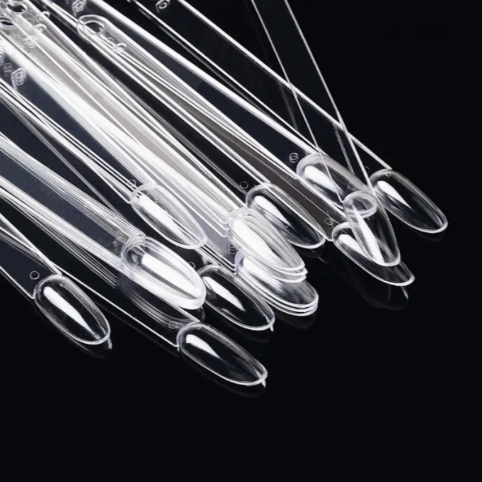 Nail Display with Ring (50 Transparent Oval Sticks)