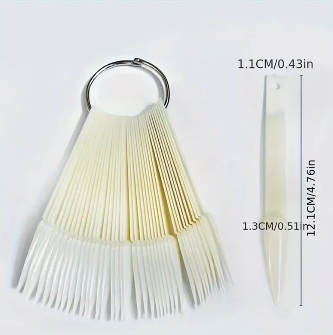 Nail Display with Ring (50 Natural Stiletto Sticks)