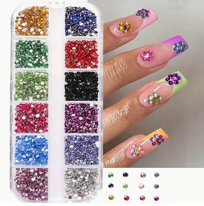 Multi-Color Rhinestone Box