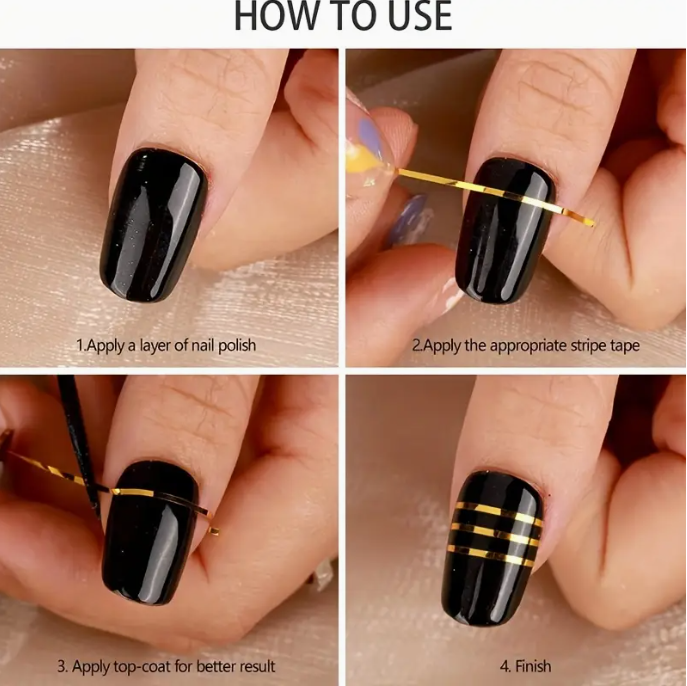 Nail Tape/ Multicolour -10pc