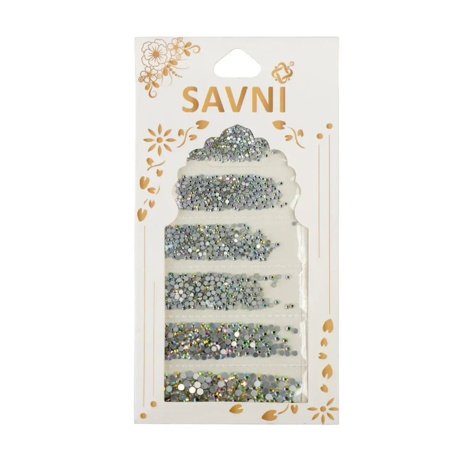 Holographic Silver Base Rhinestone Pack