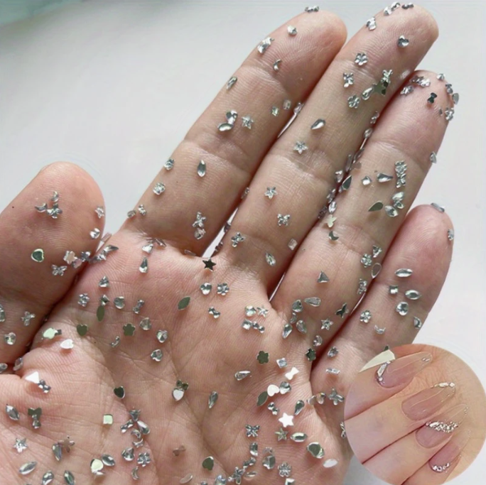 Mini Rhinestones – Mixed Shape (Silver)
