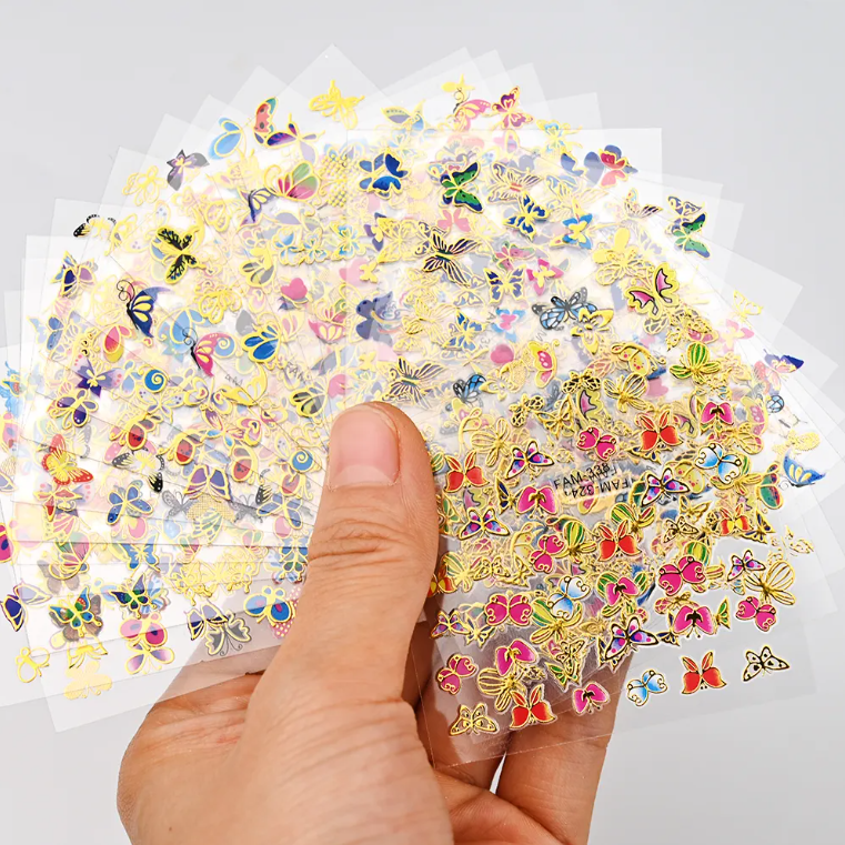 30pcs 3D Sticker - Golden Butterfly