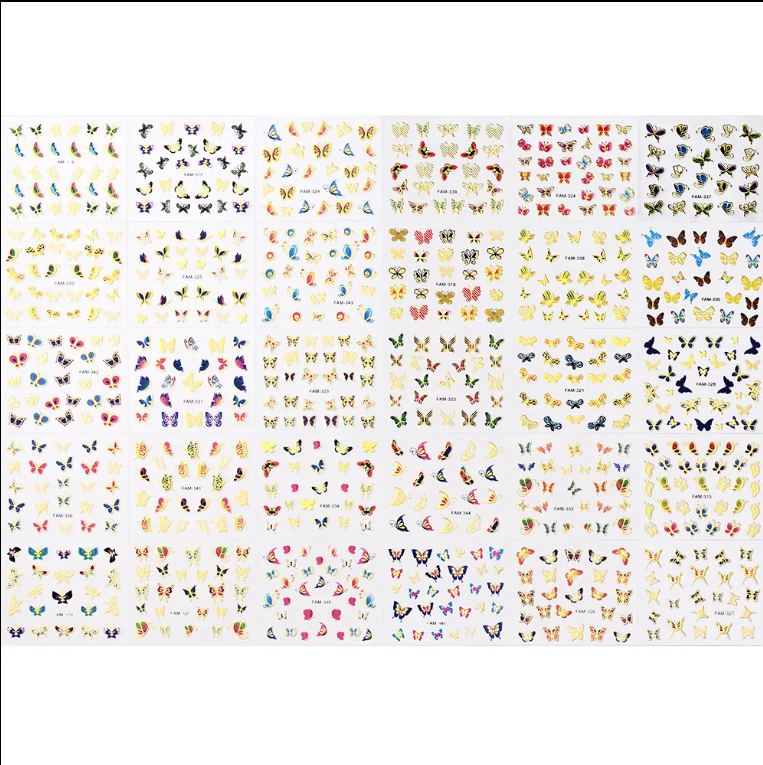 30pcs 3D Sticker - Golden Butterfly