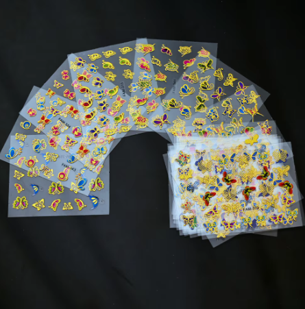 30pcs 3D Sticker - Golden Butterfly
