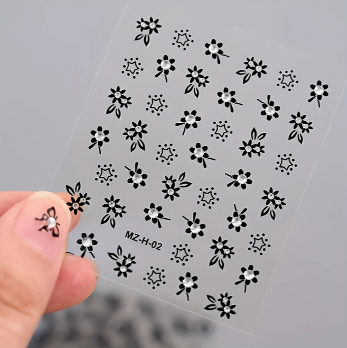 30pcs 3D Sticker - Black
