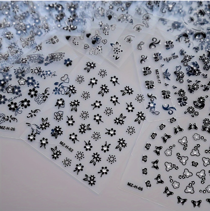 30pcs 3D Sticker - Black