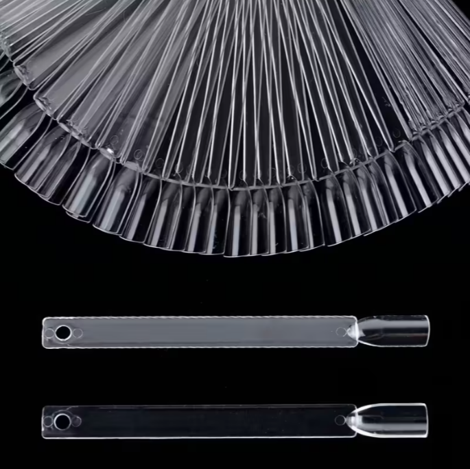 Nail Display with Ring (50 Transparent Square Sticks)