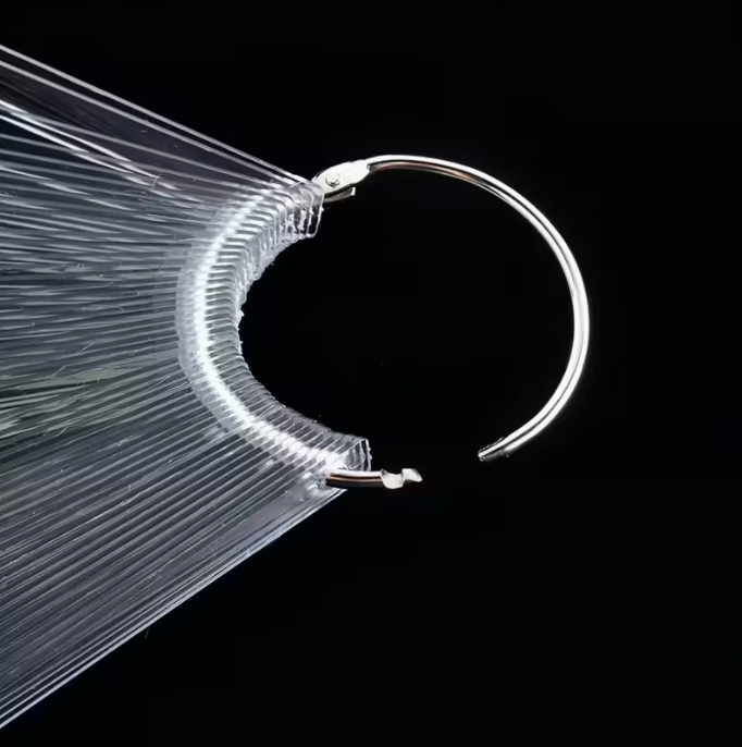 Nail Display with Ring (50 Transparent Square Sticks)