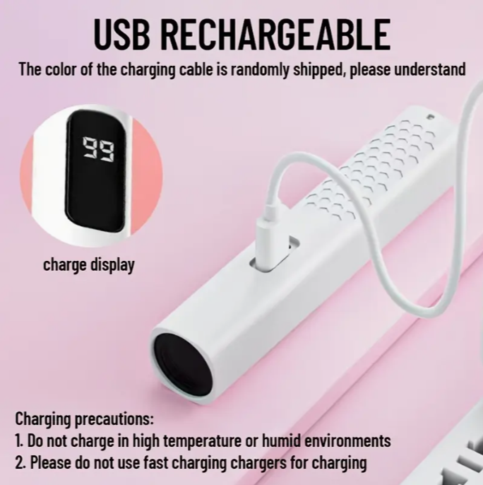 UV LED Torch Lamp with Digital Display (Black)