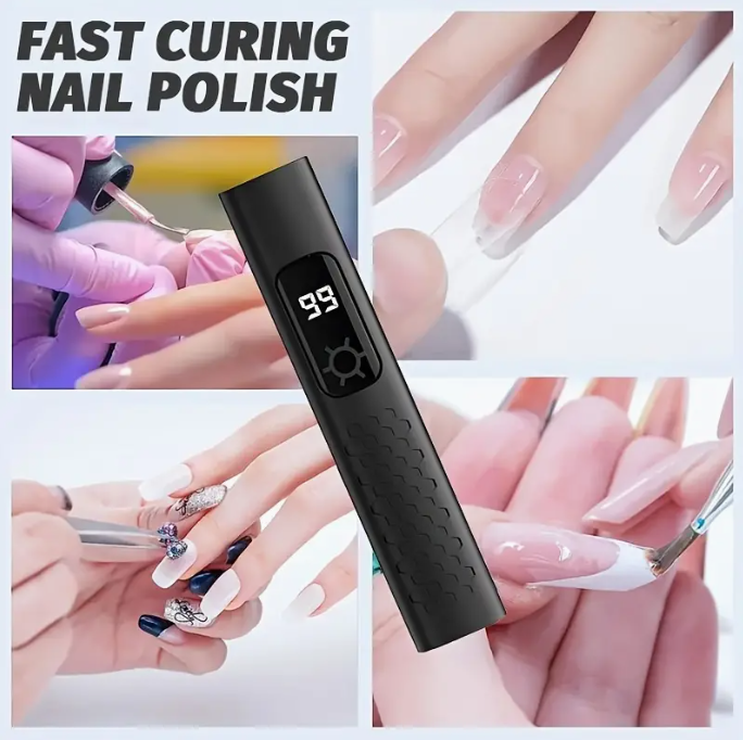 UV LED Torch Lamp with Digital Display (Black)