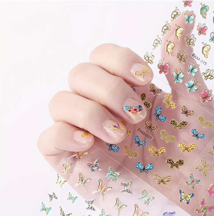 30pcs 3D Sticker - Golden Butterfly