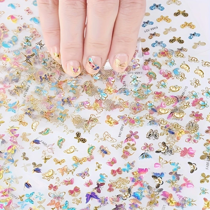 30pcs 3D Sticker - Golden Butterfly