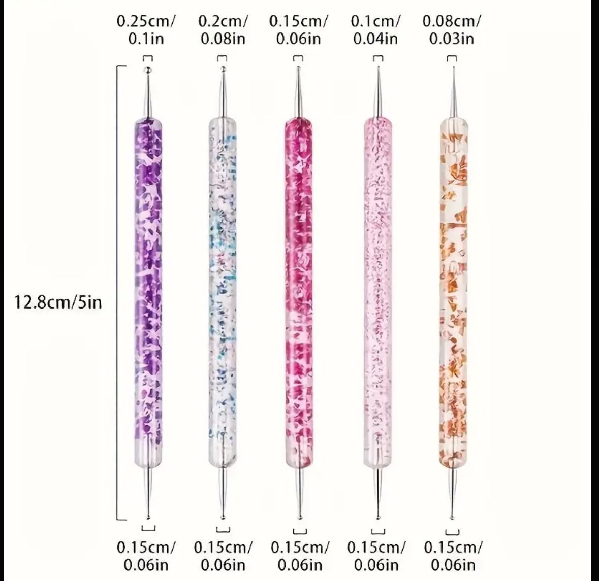 5pc Nail Dotting Tool Set