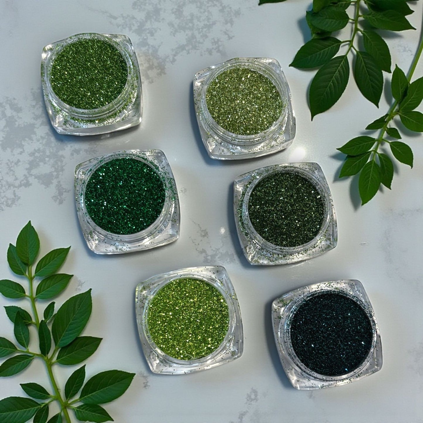 Glitter Pack of 6 - Green