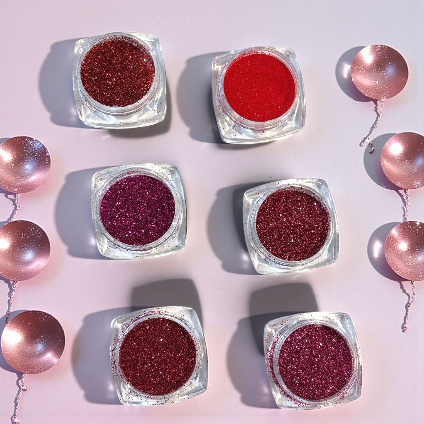 Glitter Pack of 6 - Red