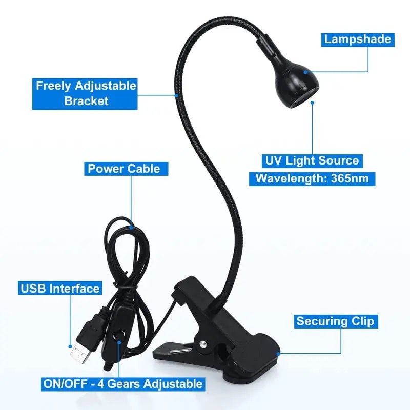 Clip On UV/LED Lamp