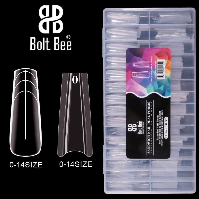 Boltbee Polygel Sandwich Tips 240pc Box