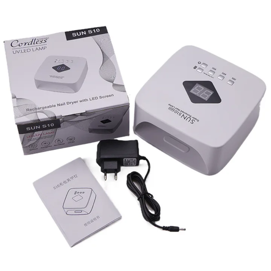 Sun S10 Max Wireless Nail Lamp 120 Watts - Pink Leds Less Harmful Premium Quality