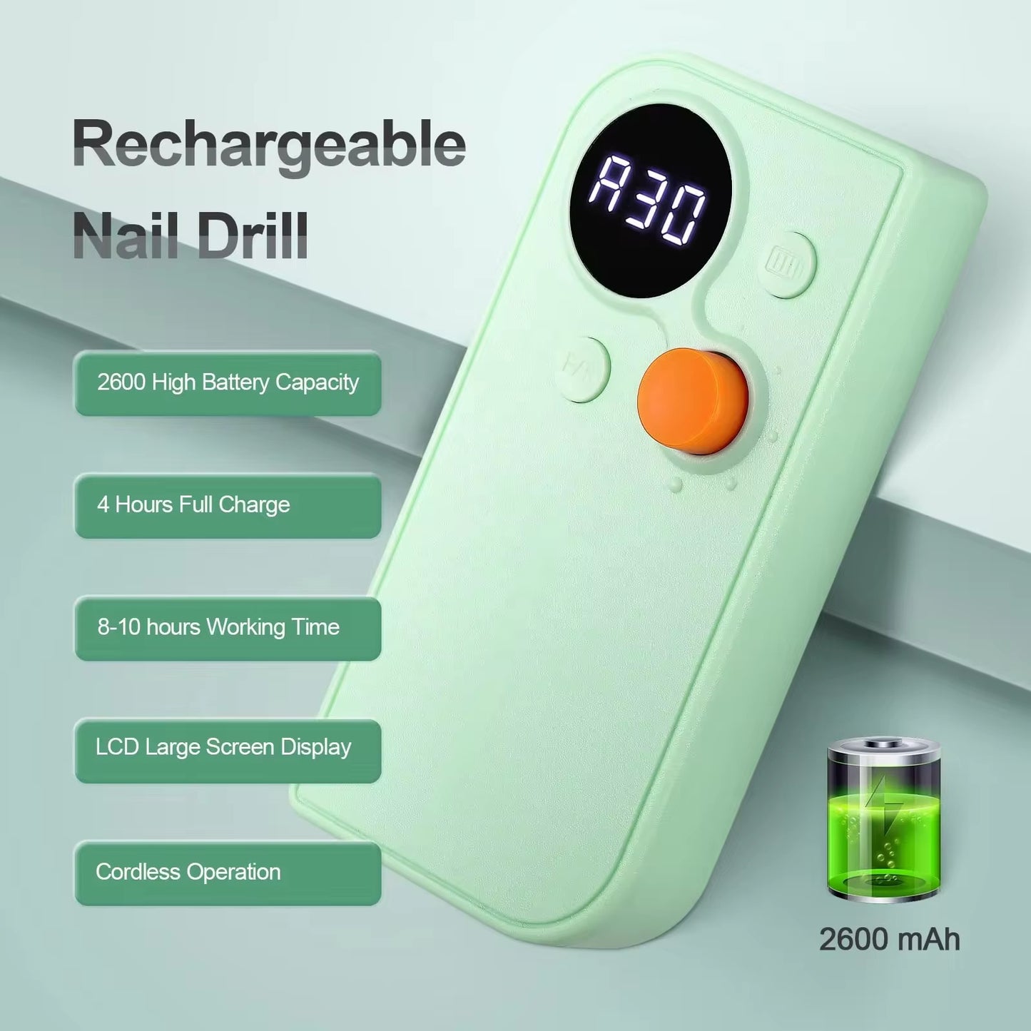 Portable Nail Drill Machine – 30,000 RPM (Random Colour)