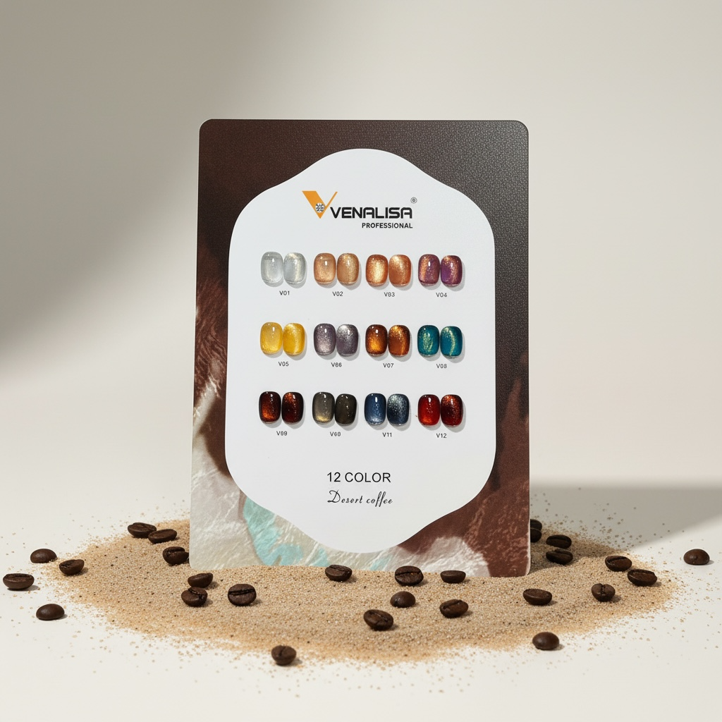 Venalisa 12pcs Cat Eye Set with Shade Card
