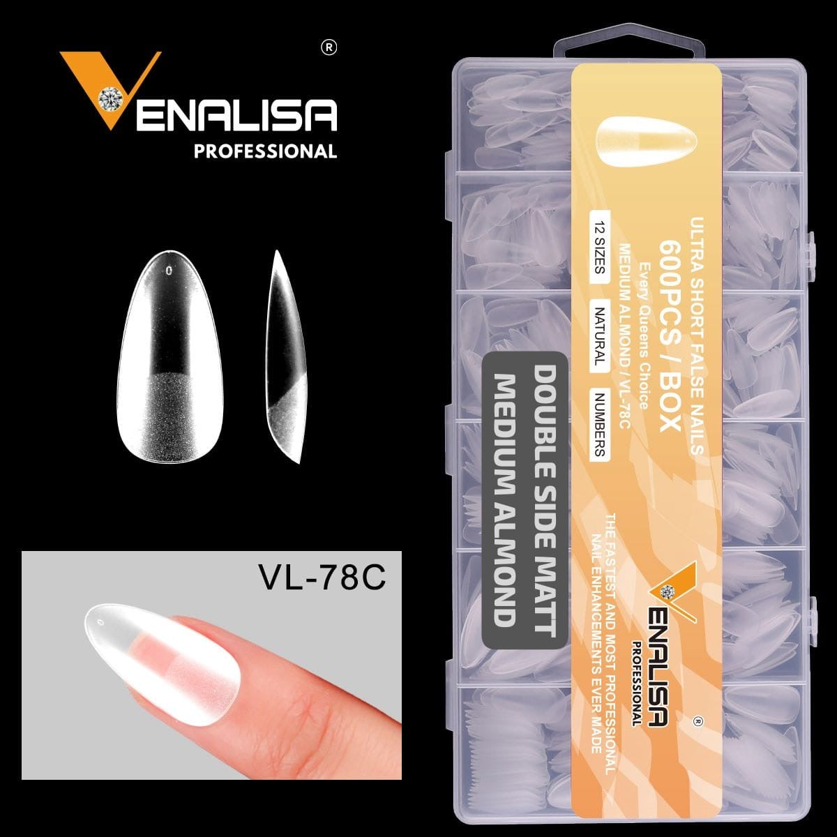 Venalisa Medium Almond Soft Gel Tips