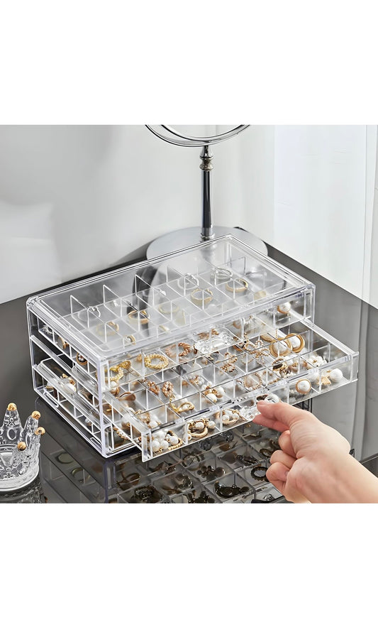 3 Layer Acrylic Storage Box/ Accessories’s Storage Nail Art Bows/ Charms
