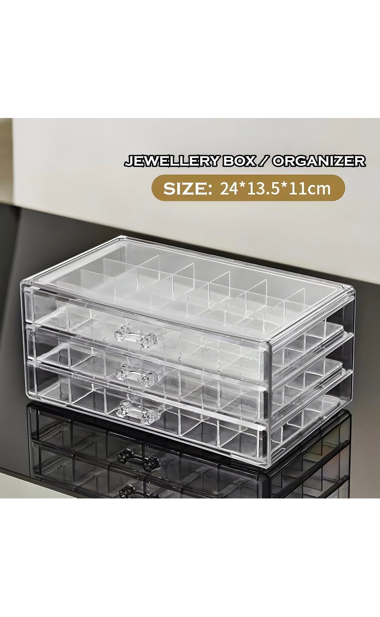 3 Layer Acrylic Storage Box/ Accessories’s Storage Nail Art Bows/ Charms