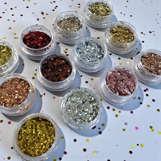 Metallic Chunky Glitter Pack of 12