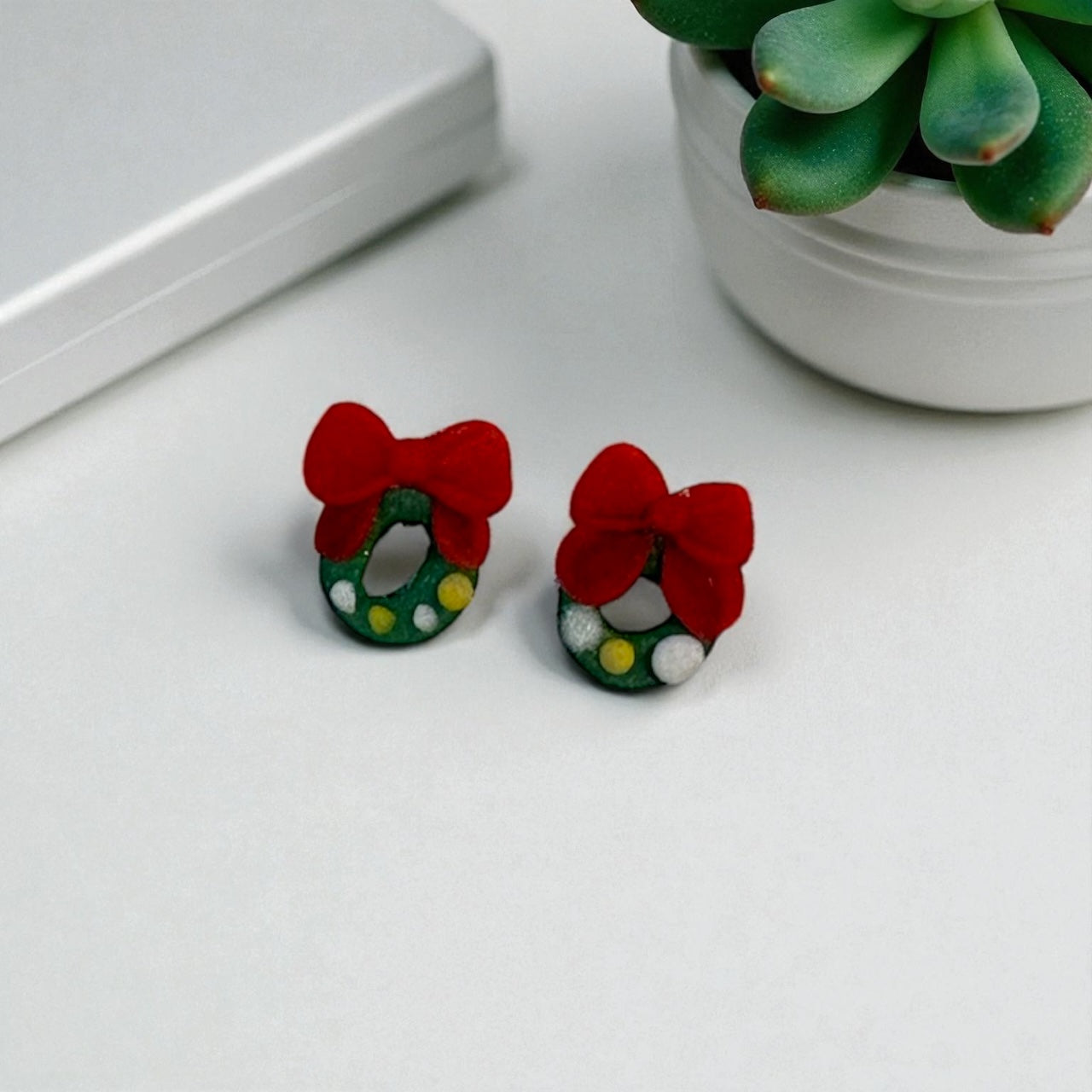 Christmas Handmade Acrylic Charms (Pair)