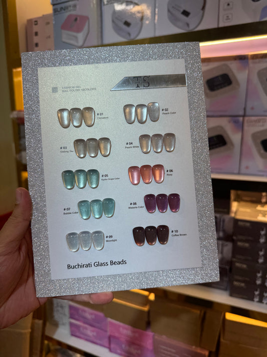 Three Strokes Bucharati Cat Eye- 10pc Kit 15ML Each With Magnet & Shade Card