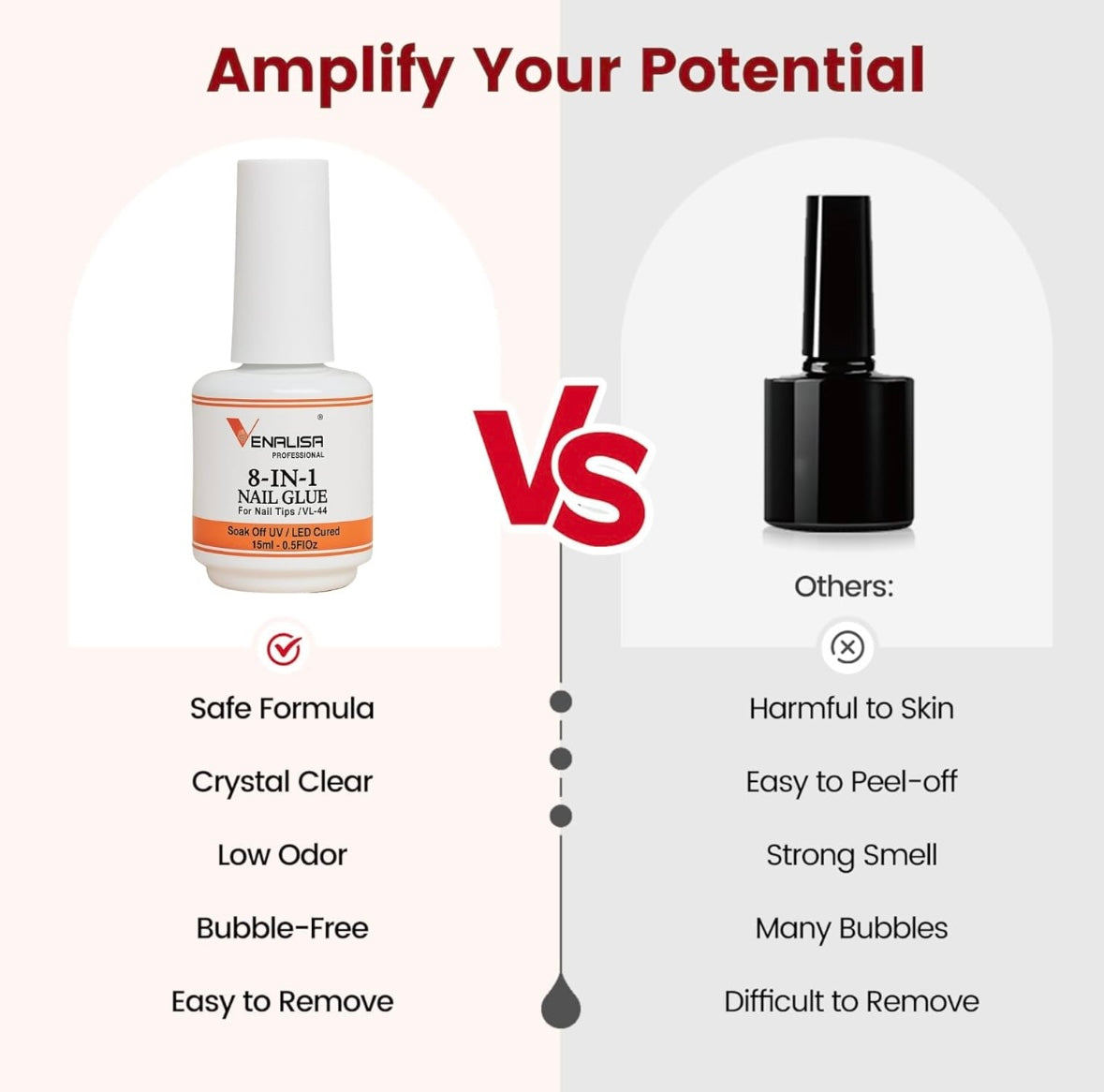 Venalisa 8 in 1 Nail Glue Gel (15ml)