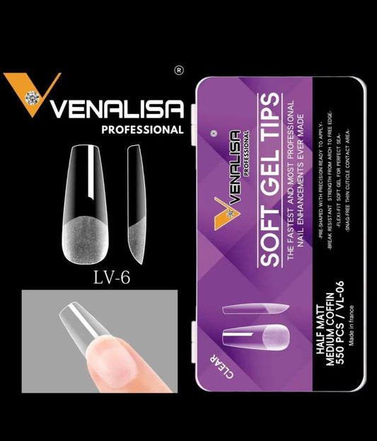Venalisa Soft Gel Tips Medium Coffin