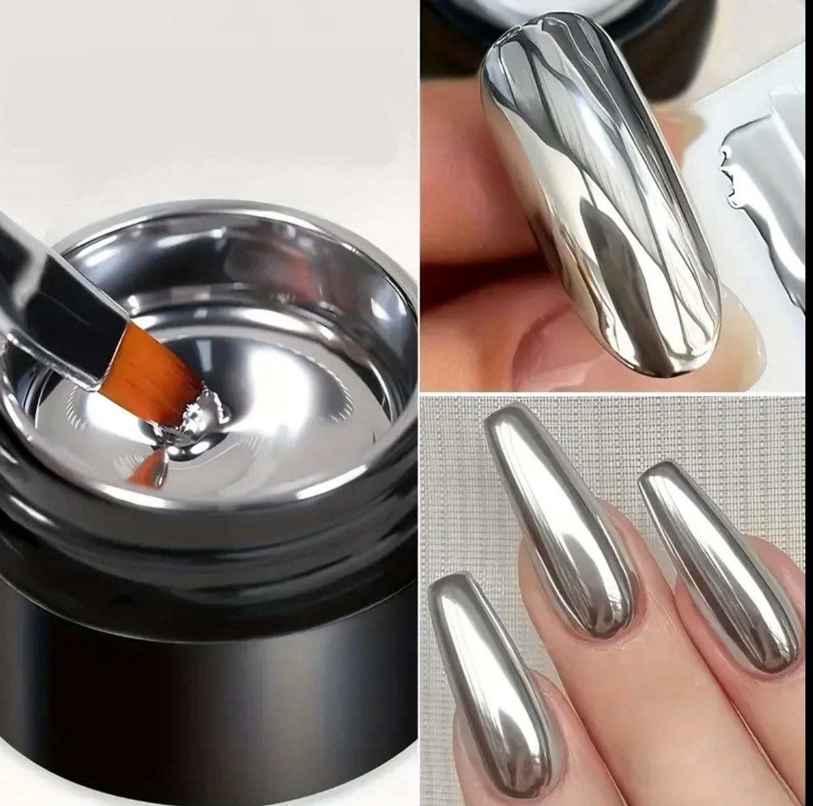 Titanium Silver Nail Gel 8ml