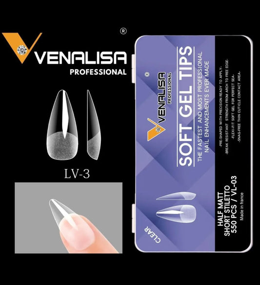 Venalisa Soft Gel Tips Short Stiletto