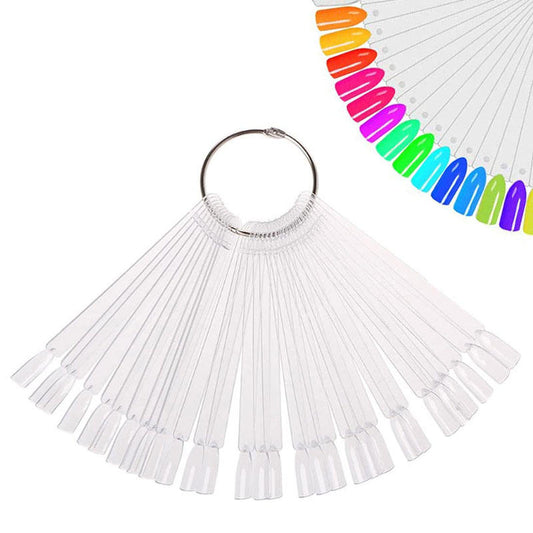 Nail Display with Ring (50 Transparent Square Sticks)