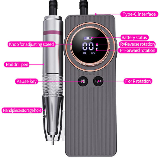 Rechargeable Professional Nail Drill Machine
